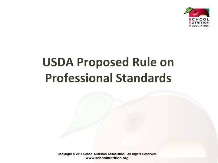 usda proposed rule on professional standards
