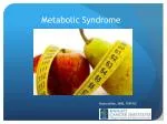 Metabolic Syndrome - slide 1
