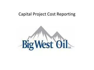 Capital Project Cost Reporting