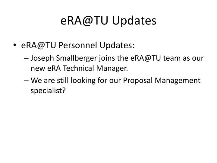 era@tu updates