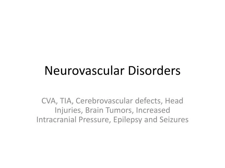 neurovascular disorders