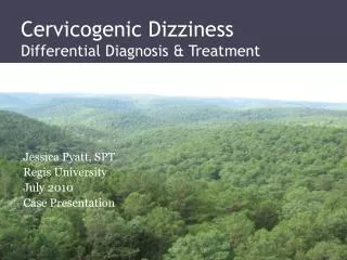 Cervicogenic Dizziness Differential Diagnosis &amp; Treatment