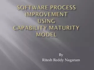 Software Process Improvement Using Capability Maturity Model