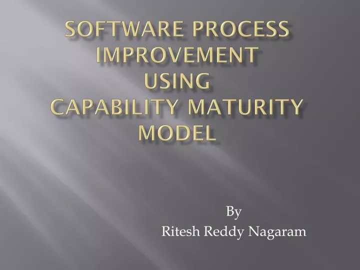 software process improvement using capability maturity model