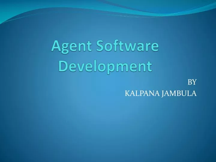 agent software development