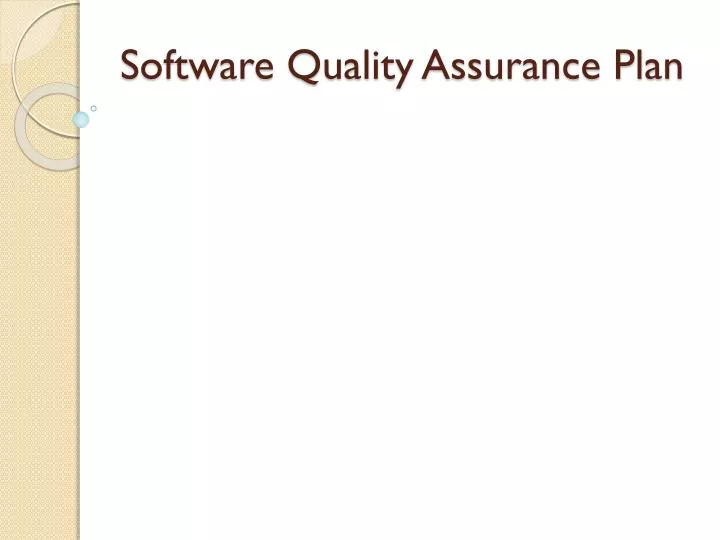 software quality assurance plan
