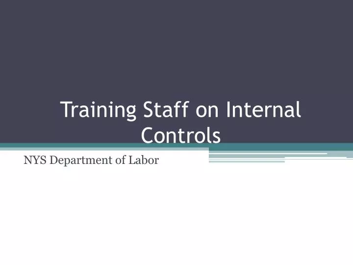 training staff on internal controls