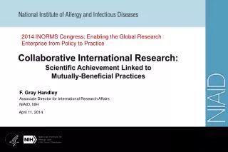 Collaborative International Research: Scientific Achievement Linked to Mutually-Beneficial Practices