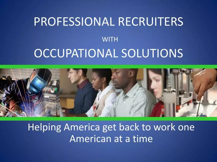 professional recruiters with occupational solutions