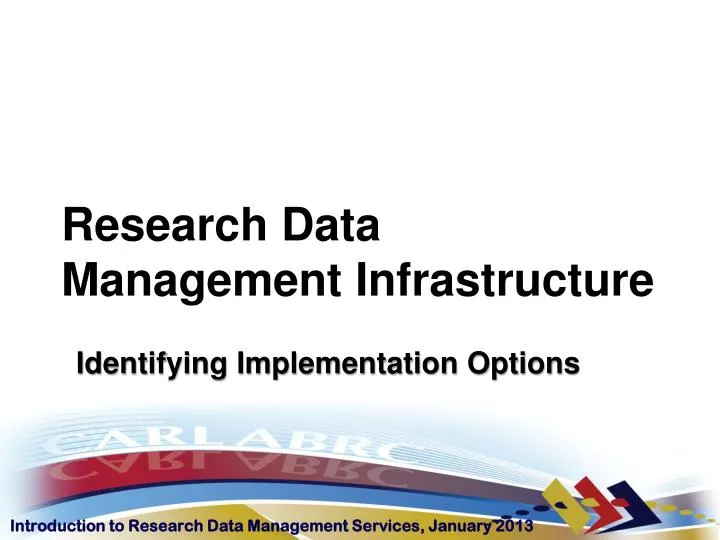 research data management infrastructure