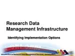 Research Data Management Infrastructure - slide 1