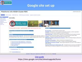 Google site set up