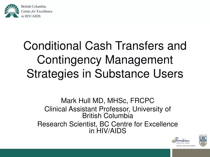conditional cash transfers and contingency management strategies in substance users