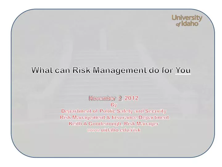 what can risk management do for you