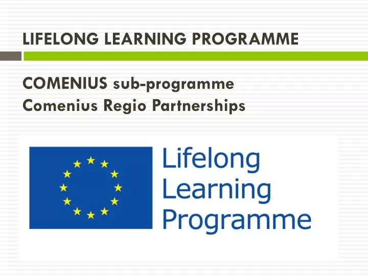 lifelong learning programme comenius sub programme comenius regio partnerships