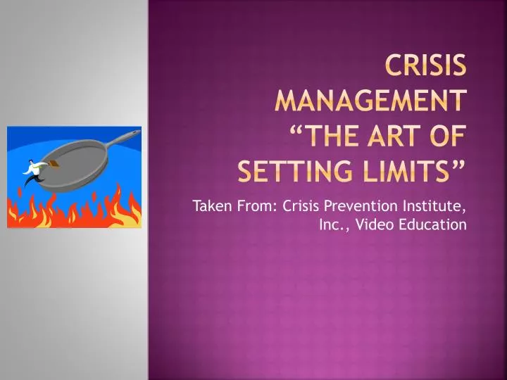 crisis management the art of setting limits
