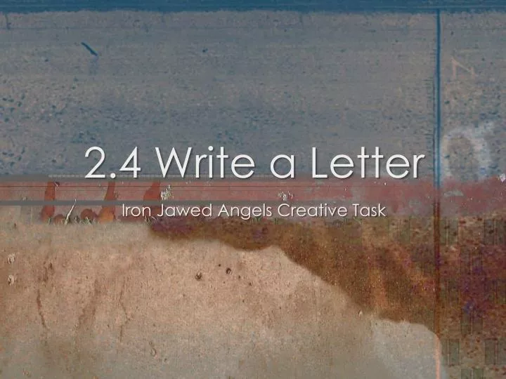 2 4 write a letter