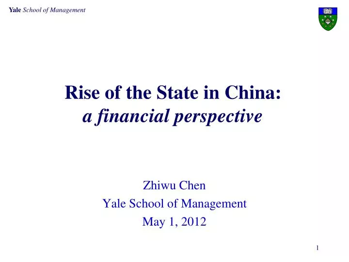 rise of the state in china a financial perspective