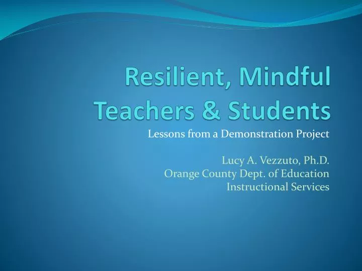 resilient mindful teachers students