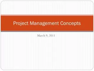 project management concepts