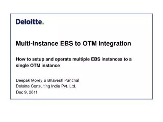 Multi-Instance EBS to OTM Integration