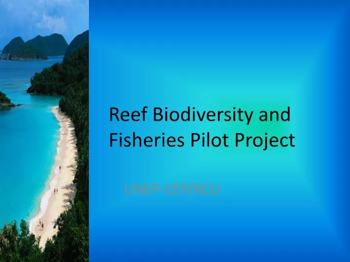reef biodiversity and fisheries pilot project