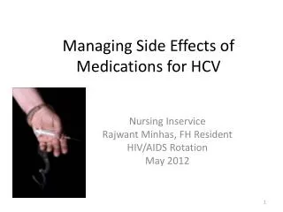 Managing Side Effects of Medications for HCV