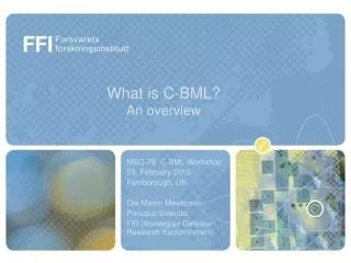 What is C-BML? An overview