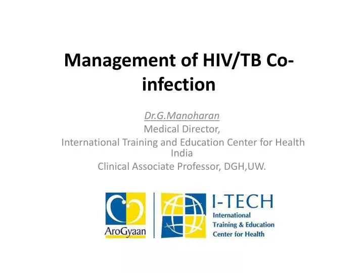 management of hiv tb co infection