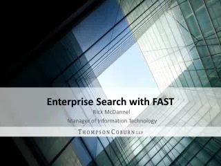 Enterprise Search with FAST