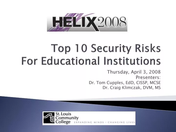 top 10 security risks for educational institutions