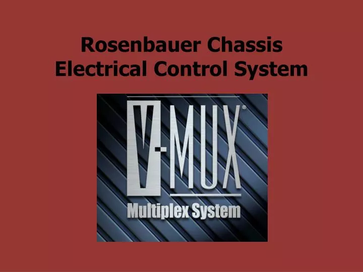 rosenbauer chassis electrical control system