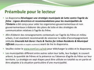 pr ambule p our le lecteur