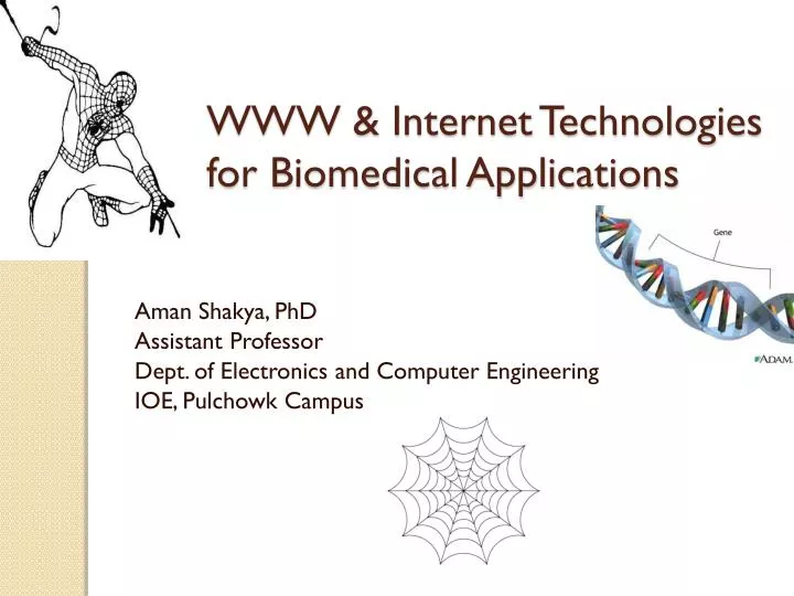 www internet technologies for biomedical applications