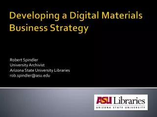 Developing a Digital Materials Business Strategy