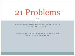 21 Problems