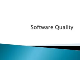 software quality
