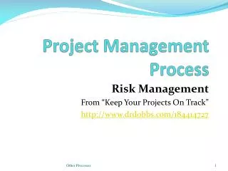 Project Management Process
