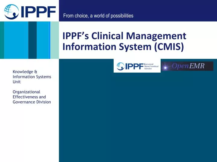 ippf s clinical management information system cmis