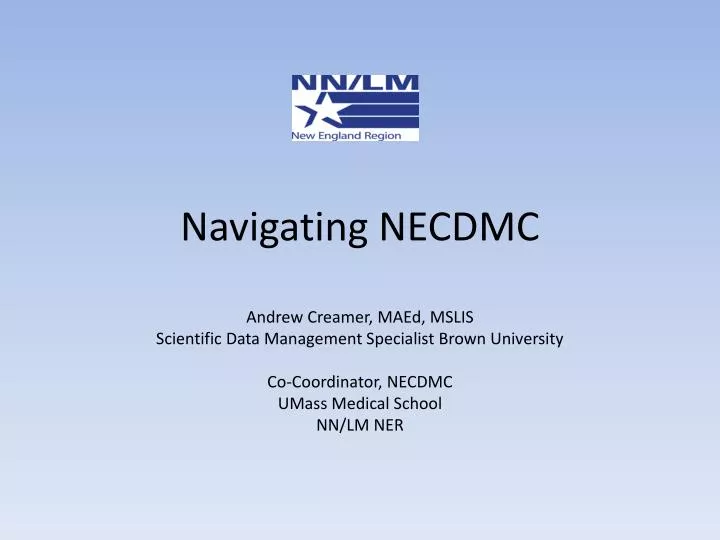 navigating necdmc