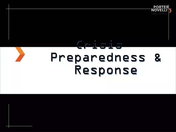 crisis preparedness response