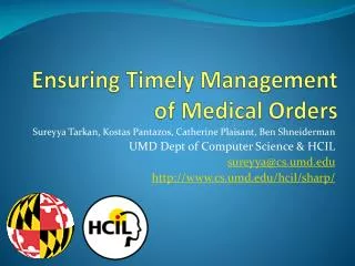 Ensuring Timely Management of Medical Orders