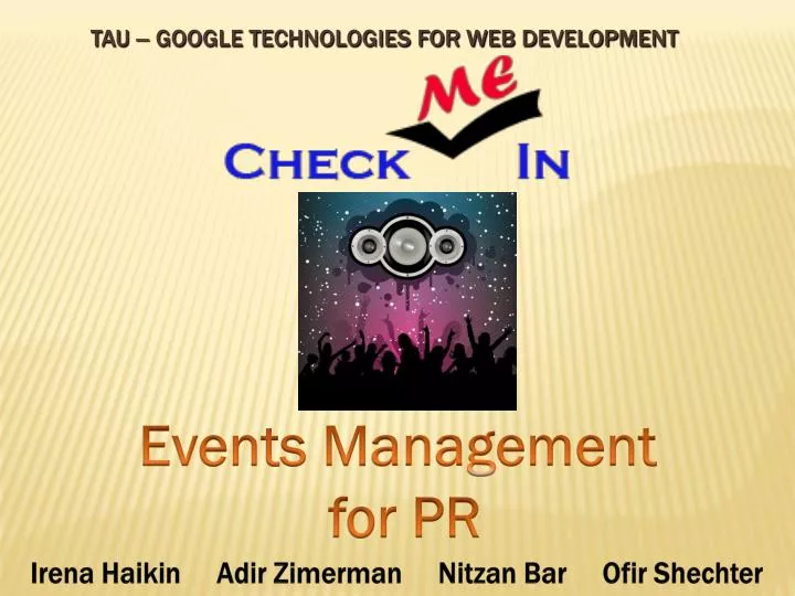 tau google technologies for web development