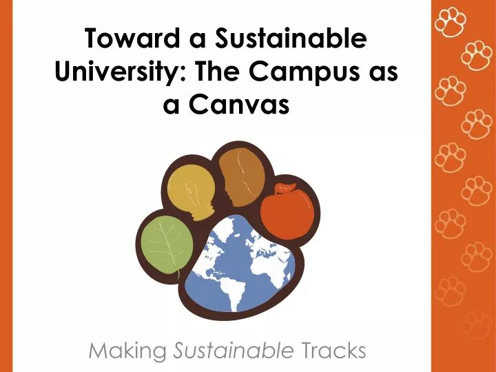 toward a sustainable university the campus as a canvas