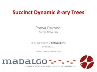 Succinct Dynamic -ary Trees