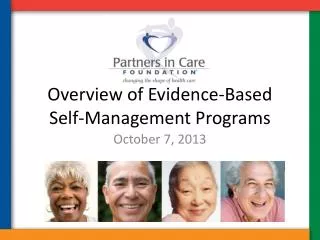Overview of Evidence-Based Self-Management Programs
