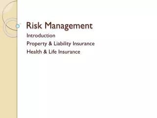 risk management