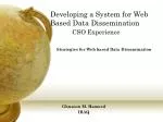Developing a System for Web Based Data Dissemination CSO Experience - slide 1