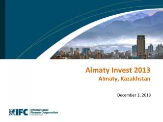 Almaty Invest 2013 Almaty, Kazakhstan