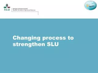 changing process to strengthen slu